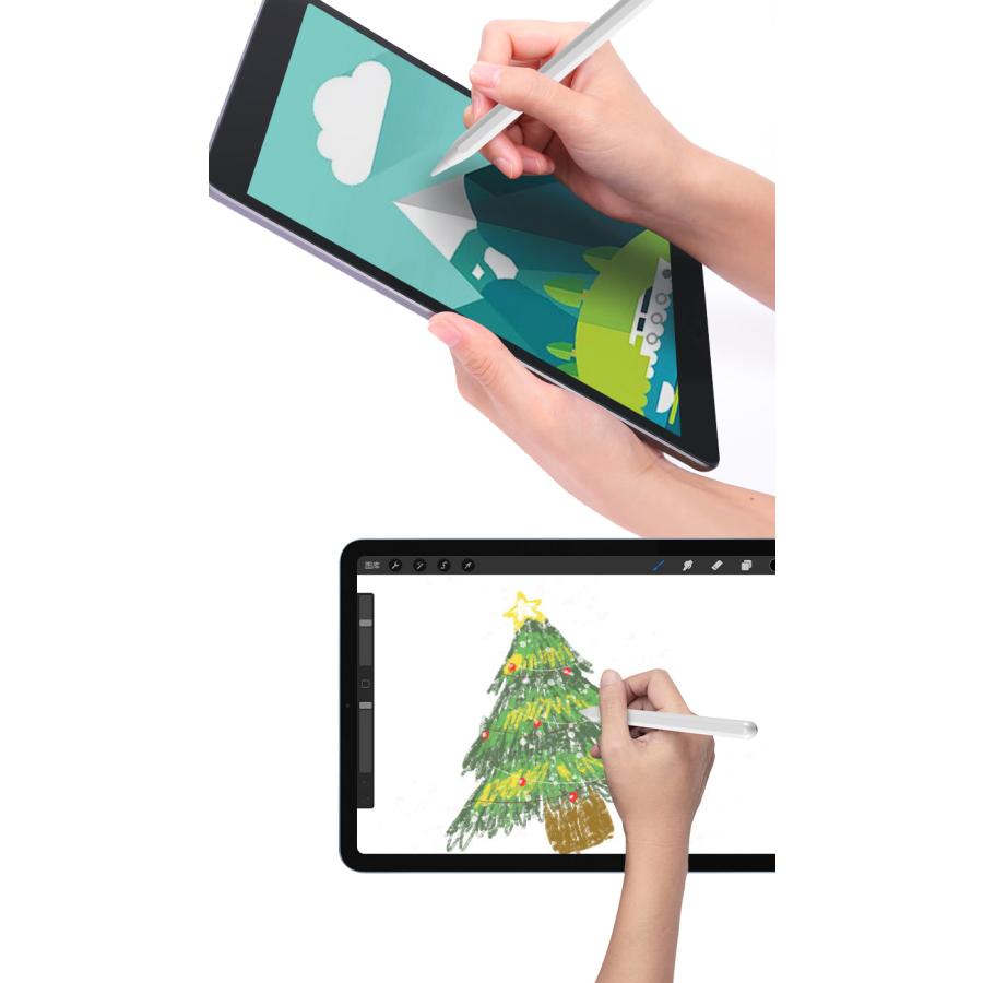 iPad本体 (第9世代) + タッチペン付属 ipad スタイラスペン タッチペン 第9世代 極細 電池不要 替え芯付き 超