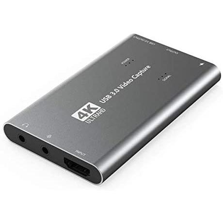 キャプチャボード USB 3.0 4K HDMIビデオキャプチャカード 1080p/60fps HDMIパススルー出力対応 実況生配信 画面共有 ゲー ビデオキャプチャー