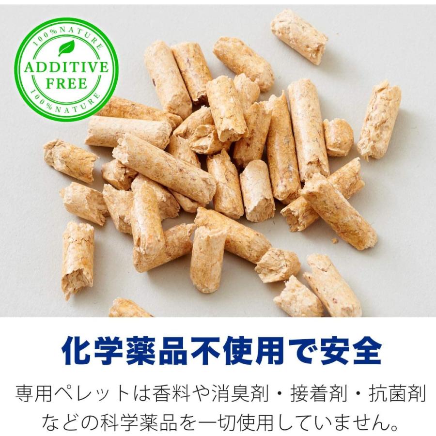 PeeWee エコビッグ グレー 本体+専用砂2.8kg(4.4L)セット シーツのいらないシステムトイレ 崩れるタイプの専用木製ペレット付き メガサ|floral-otsu|07