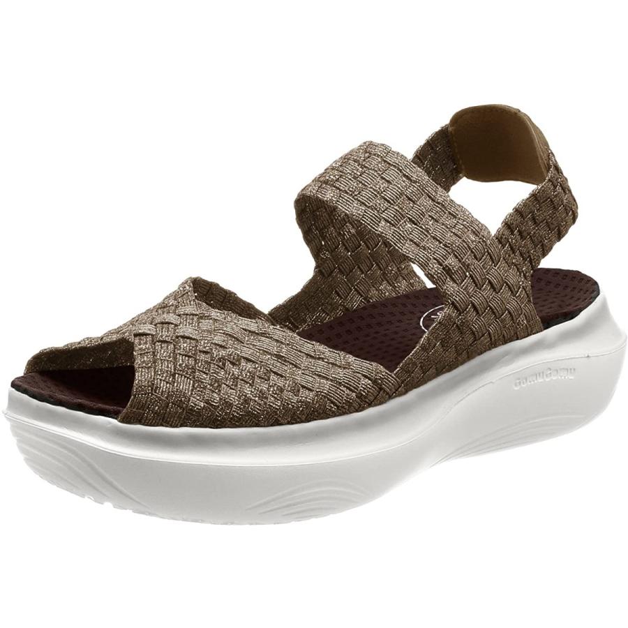 超目玉 ゴムゴム サンダル クロス風デザイン厚底ストラップサンダル レディース 99 5550 ライトブロンズ 23 0 23 5 Cm 保証書付 Www Doctor Plan Com