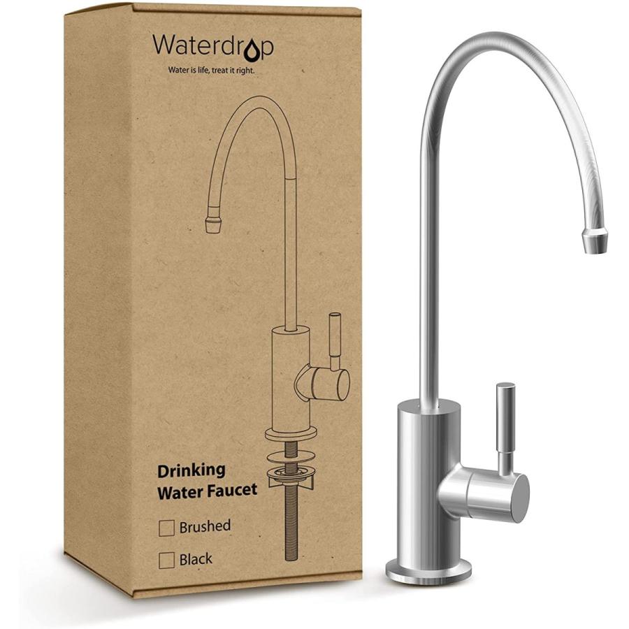 Waterdrop Ro 蛇口 逆浸透システムと水ろ過システム用 キッチン浄水器蛇口 その他の水栓 逆浸透システムと水ろ過システム用 飲料用蛇口 エアギャップなし 鉛フリー 蛇口 フローラル オオツ ステンレススチール304