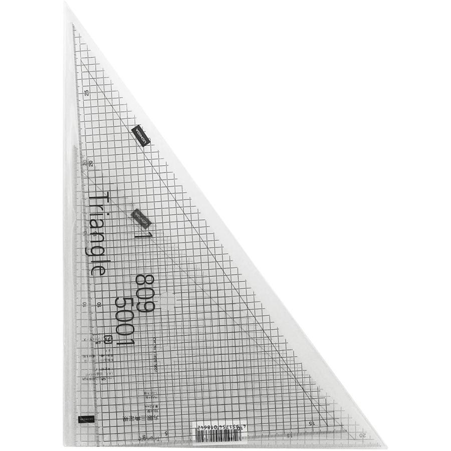 ウチダ 方眼三角定規 30cm 2mm 1 809 5001 新発売