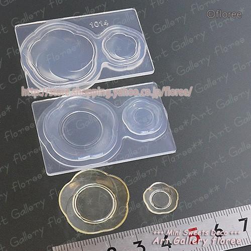 クレイジュエリー型抜き　梅皿　立体型ミニ　シリコンモールド シリコーン型　UVレジン型　粘土型　ミニチュアお皿　樹脂粘土 フローレ　floree | floree | 01