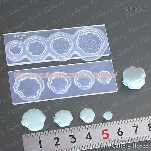 クレイジュエリー型抜き ミニチュアマカロン シェル シリコンモールド レジン 粘土型 ミニチュアスイーツ 樹脂粘土 フローレ アートギャラリーシリコンモールド | floree | 01