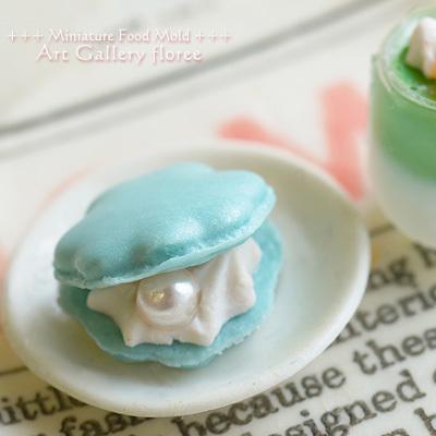 クレイジュエリー型抜き ミニチュアマカロン シェル シリコンモールド レジン 粘土型 ミニチュアスイーツ 樹脂粘土 フローレ アートギャラリーシリコンモールド | floree | 02