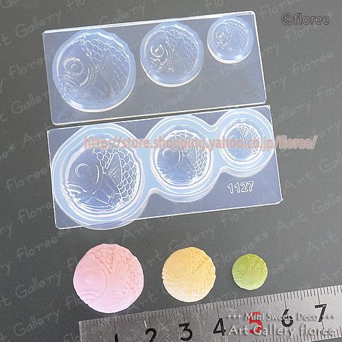 クレイジュエリー型抜き  丸たいやき 立体型 シリコンモールド レジン 粘土型　ミニチュアスイーツ 樹脂粘土 フローレ アートギャラリーシリコンモールド | floree | 01