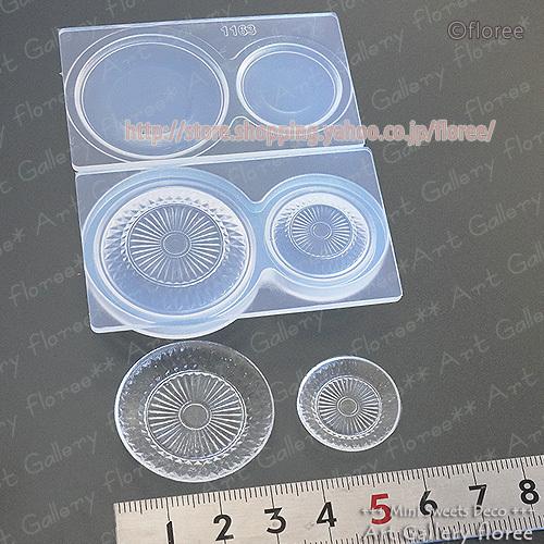 クレイジュエリー型抜き　レトロプレート（カット）立体型　シリコンモールド シリコーン型　UVレジン型　粘土型　ミニチュアお皿　樹脂粘土 フローレ floree | floree | 01