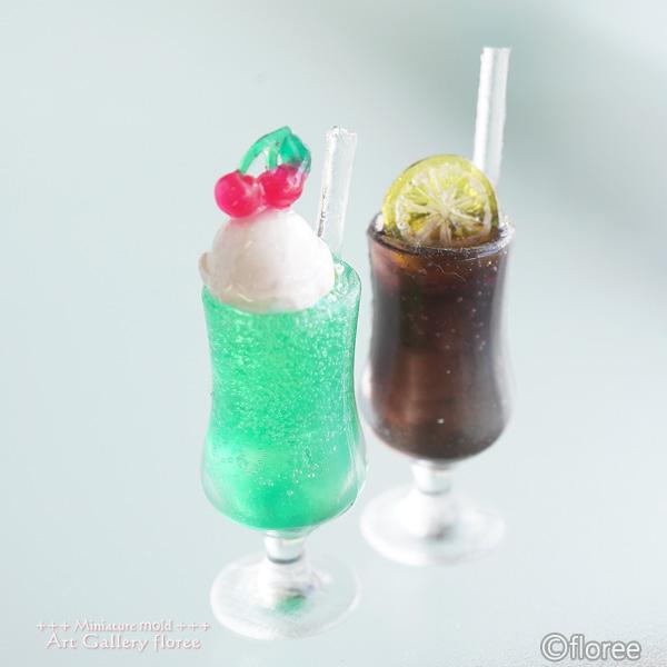 クレイジュエリー型抜き　ソーダグラス＆氷立体型  シリコンモールド シリコーン型　UVレジン型　LEDレジン　ミニチュアグラス フローレ floree | floree | 04