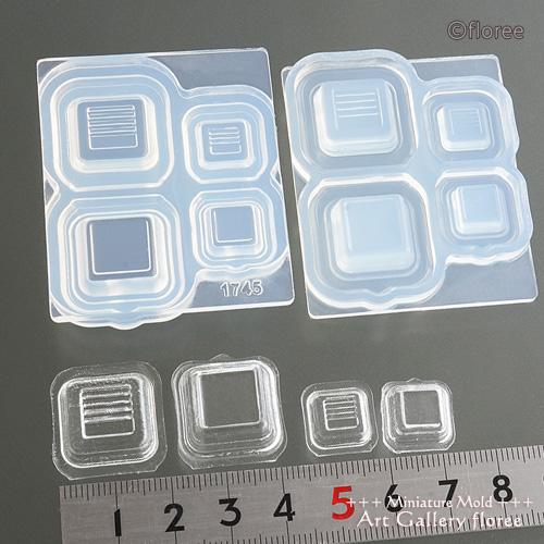 クレイジュエリー型抜き フードパック 立体型　シリコンモールド シリコーン型　UVレジン型　ミニチュアハンバーガー フローレ floree | floree | 01