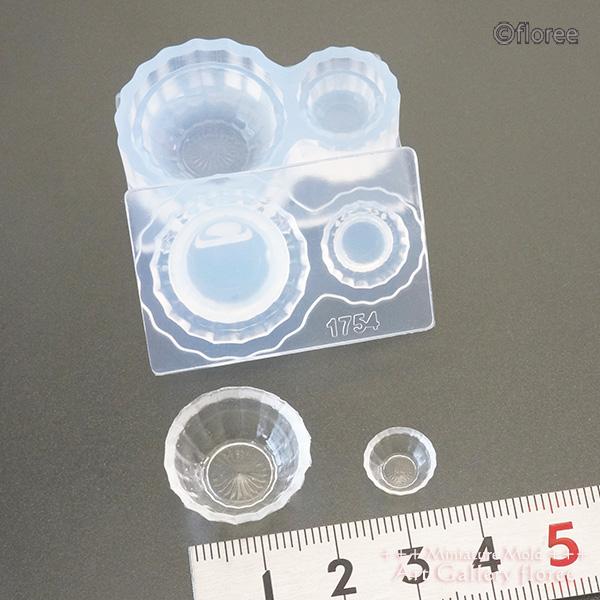 クレイジュエリー型抜き 菊小鉢立体型 シリコンモールド シリコーン型 LEDレジン型 レジン型 樹脂粘土　和食器　昭和レトロ フローレ サン工業 | floree | 01