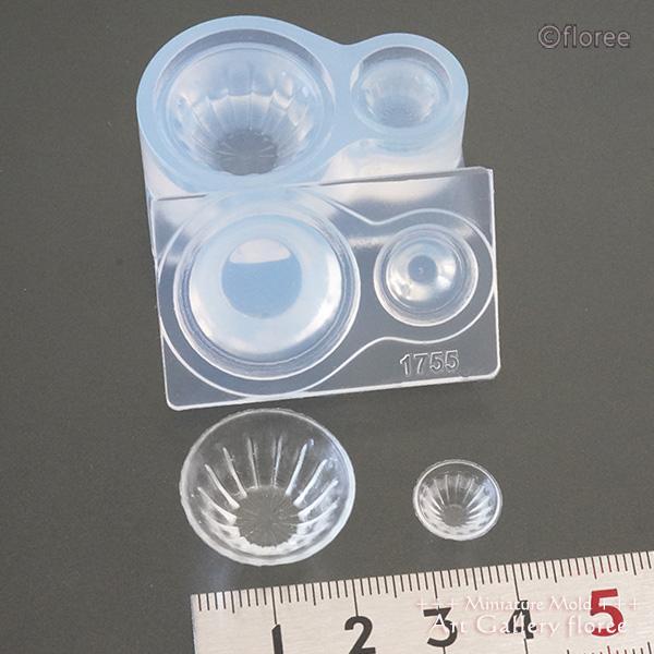 クレイジュエリー型抜き フラッペグラス  シリコンモールド レジン型 樹脂粘土 和食器 昭和レトロ フローレ サン工業 アートギャラリー 食器モールド ミニチュア | floree | 01