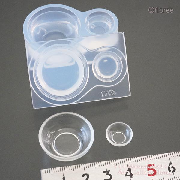 クレイジュエリー型抜き フラウンドボウル 立体型 シリコンモールド シリコーン型 LEDレジン型 レジン型 樹脂粘土 ガラスボウル 昭和レトロ フローレ サン工業 | floree | 01