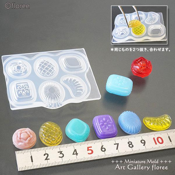 クレイジュエリー型抜き Newドロップ 平面型 シリコンモールド レジン 粘土型 ドロップ 樹脂粘土 フローレ サン工業 アートギャラリーシリコンモールド | floree | 01