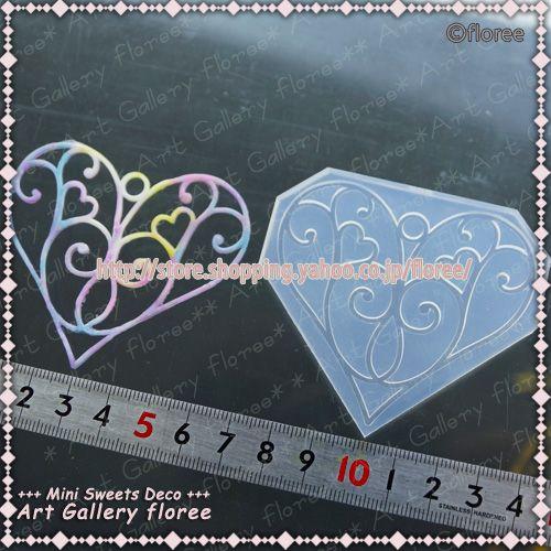 クレイジュエリー型抜き　透かしハート（大）（シリコーン型） | floree | 01