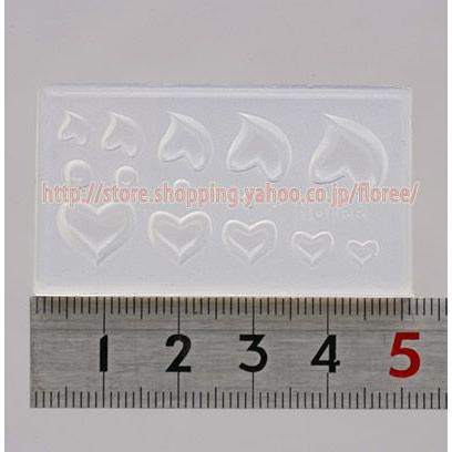 Miniature Parts ぷっくりハート シリコンモールド ミニチュアハート型  推し活 推しネイル 粘土型 樹脂粘土 LEDレジン  アートギャラリーフローレ floree | floree | 01
