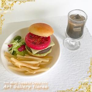 Miniature food ハンバーガーＬ シリコンモールド ミニチュア用洋食型 シリコーン型　UVレジン型　粘土型　樹脂粘土 フローレ floree | floree | 01