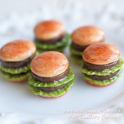 Miniature food ハンバーガーＬ シリコンモールド ミニチュア用洋食型 シリコーン型　UVレジン型　粘土型　樹脂粘土 フローレ floree | floree | 03