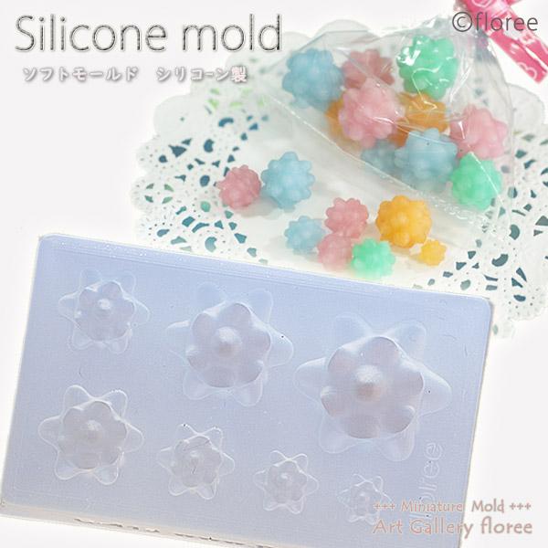 Miniature sweets コンペイトウ　シリコンモールド　ミニチュア用和菓子型 シリコーン型　UVレジン型　粘土型　樹脂粘土 フローレ floree | floree