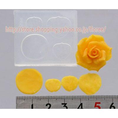 バラ花弁型　Ｌサイズ　シリコンモールド ミニチュア用 花型  シリコーン型 粘土型 樹脂粘土 フローレ floree | floree | 01