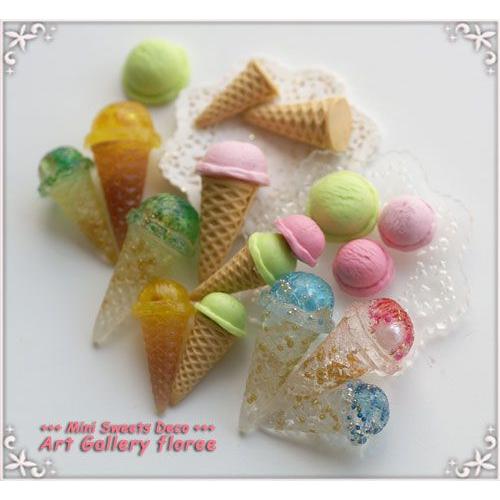 Miniature sweets アイス＆コーンC 立体型 シリコンモールド ミニチュア用アイス型 シリコーン型　UVレジン型　粘土型　フローレ | floree | 03