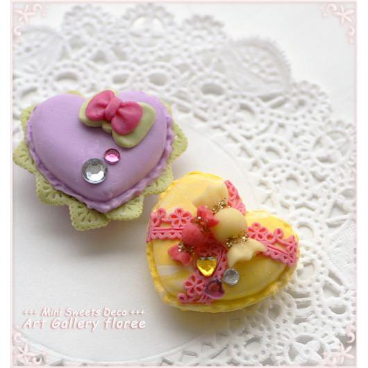Miniature sweets マカロンハートＬＬ シリコンモールド　ミニチュア用マカロン型 シリコーン型　UVレジン型　粘土型　樹脂粘土 フローレ floree | floree | 04