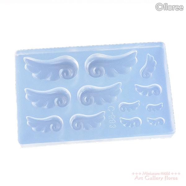 Miniature Parts 天使の羽 シリコンモールド ミニチュアエンジェルウィング 推し活　粘土型 樹脂粘土 LEDレジン アートギャラリーフローレ floree | floree | 05