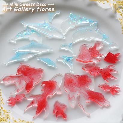Miniature Animal イルカ　Bシルエット シリコンモールド ミニチュア用アニマル型　 シリコーン型　LEDレジン UVレジン フローレ floree | floree | 02