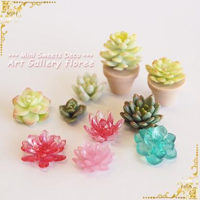 Miniature leaf 多肉植物立体型 A シリコンモールド ミニチュア葉型 シリコーン型 粘土型 LEDレジン UVレジン 樹脂粘土 フローレ　floree | floree | 02
