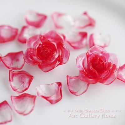 フラワー立体型バラ 組み付け台付き シリコンモールド ミニチュア用 バラ型　フラワー型 シリコーン型 粘土型  UVレジン 樹脂粘土 フローレ floree | floree | 05