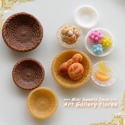 Miniature バスケット丸（小）3サイズシリコンモールド ミニチュア食器型 シリコーン型　UVレジン型　粘土型　樹脂粘土 フローレ floree | floree | 03