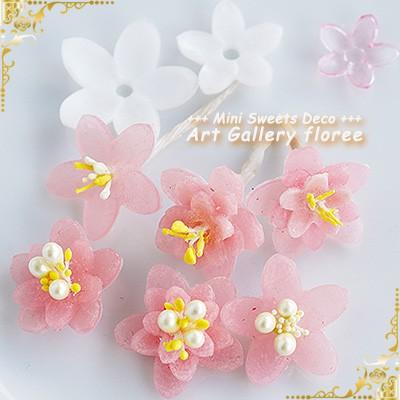 フラワー立体型　桃 シリコンモールド ミニチュア用 クレイ フラワー型 シリコーン型 粘土型  UVレジン 樹脂粘土 フローレ floree | floree | 03
