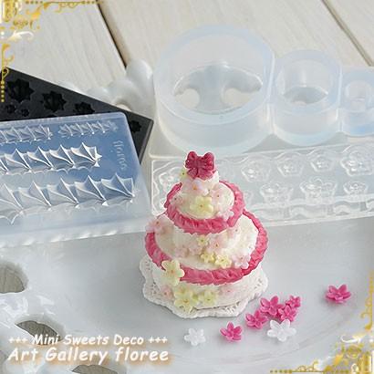 フラワー立体型　桃（極小）5サイズ×3パターン入り シリコンモールド ミニチュア用 花型 シリコーン型 粘土型 ネイル UVレジン 樹脂粘土 フローレ floree | floree | 03