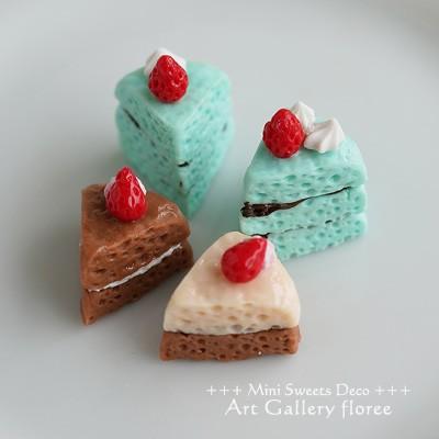 Miniature sweets スライススポンジ ショートケーキ　シリコンモールド　ミニチュア用ケーキ型 シリコーン型　UVレジン型　粘土型　フローレ | floree | 03