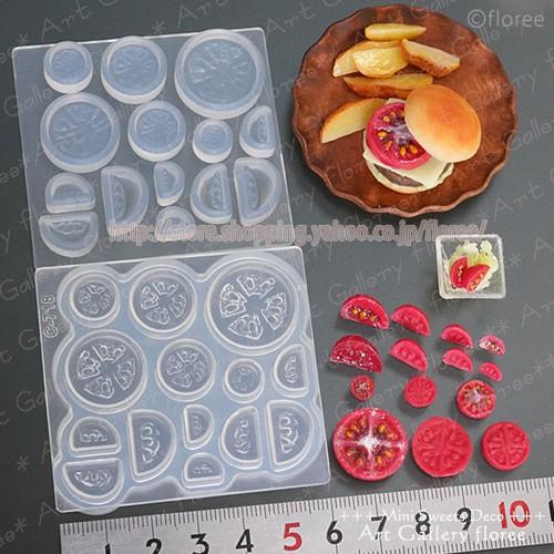 Miniature food トマト 立体型 シリコンモールド ミニチュア用野菜型 シリコーン型　UVレジン型　粘土型　樹脂粘土 フローレ floree | floree | 01