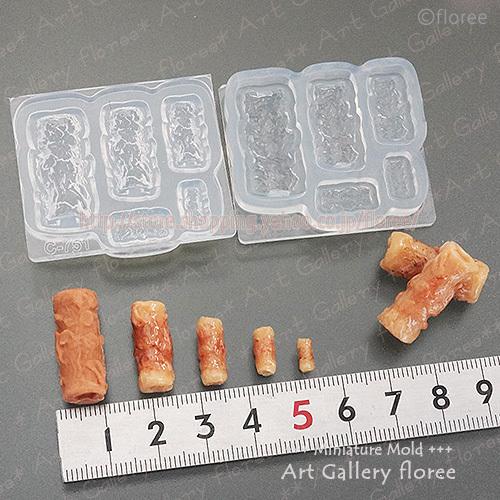 Miniature food ちくわ立体型 シリコンモールド ミニチュア用おでん型 シリコーン型　UVレジン型　粘土型　樹脂粘土 フローレ | floree | 01