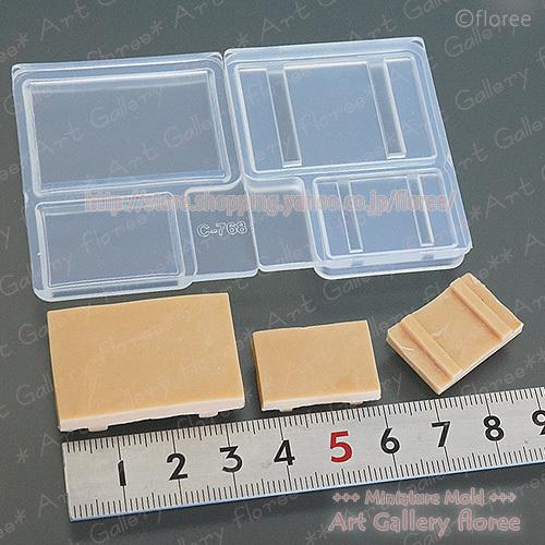 Miniature 寿司げた立体型（中・小）シリコンモールド ミニチュア用お寿司型 シリコーン型　UVレジン型　粘土型　樹脂粘土 フローレ floree | floree | 01