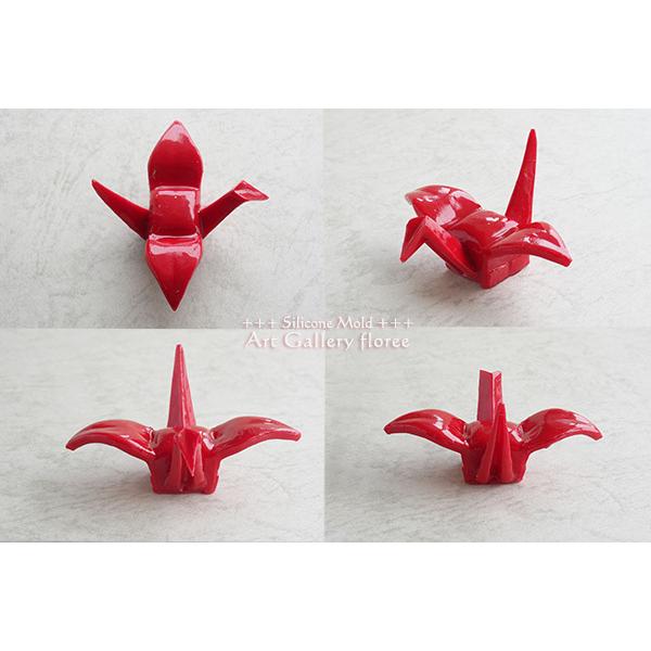 【箸置き】 折り鶴立体組立て型　シリコンモールド シリコーン型　粘土型 樹脂粘土　レジン　LEDレジン アートギャラリーフローレ floree | floree | 05