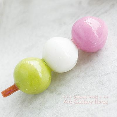 【箸置き】串団子　シリコンモールド シリコーン型　粘土型 樹脂粘土　レジン　LEDレジン UVレジン アートギャラリーフローレ floree | floree | 02