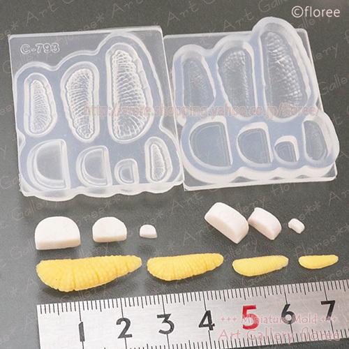 Miniature food 数の子＆スライス蒲鉾立体型シリコンモールド ミニチュア用おせち型 シリコーン型　UVレジン型　粘土型　樹脂粘土 フローレ floree | floree | 01