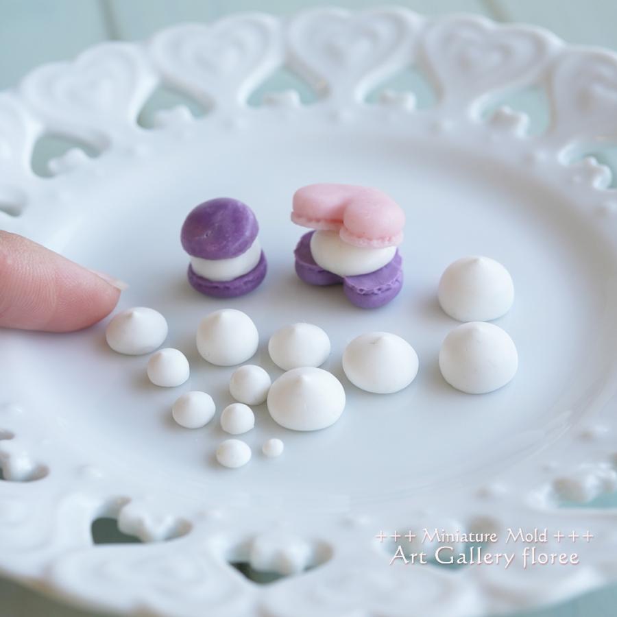 Miniature sweets ホイップI（メレンゲ）シリコンモールド ホイップデコ シリコーン型 粘土型 ミニチュア　LEDレジン UVレジン樹脂粘土 フローレ |  | 02