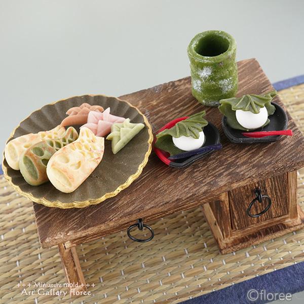 Miniature sweets かしわ餅 和菓子シリーズ（粘土用） シリコンモールド ミニチュア和菓子型  柏餅型 粘土型　樹脂粘土 アートギャリーフローレ 日本製　 | floree | 03