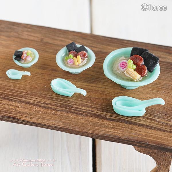 Miniature kitchen ラーメン鉢両面型  中華シリーズ シリコンモールド ミニチュア中華型 シリコーン型　粘土型　樹脂粘土 フローレ | floree | 02