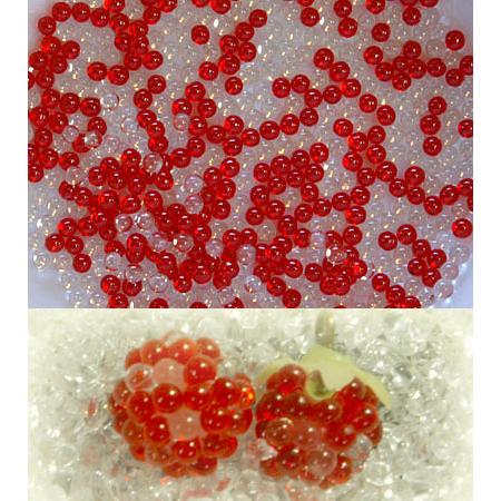 カラービーズ　レッドミックス　1.8mm玉（穴なし10g） | floree