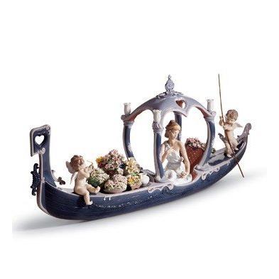 LLADRO - リヤドロあやつり人形リヤドロ吉祥天のゴンドラ1870 インテリア雑貨-オブジェ、置き物