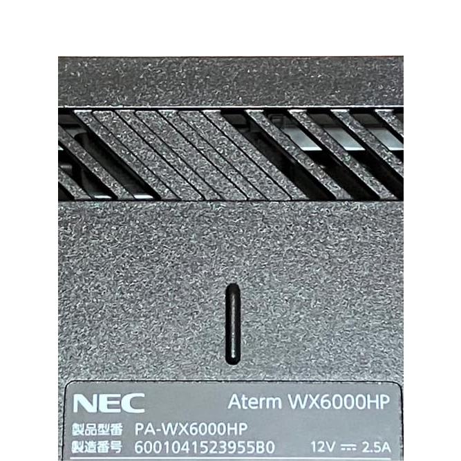 NEC　Atermシリーズ　AX6000HP　[無線LANルーター　6対応)　実効スループット約4040Mbps]　搭載型番：　(Wi-Fi　親機単体