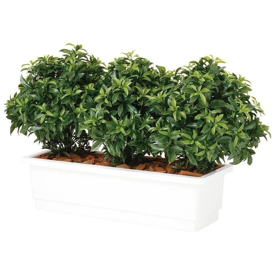 人工観葉植物 ベイリーフ パーテション (器:ガーデンペット) 99144｜フェイクグリーン イミテーション インテリア オフィス 店舗 造花 おしゃれ《2018ds》