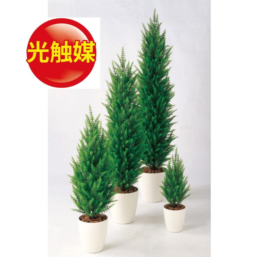 人工観葉植物 光触媒 ゴールドクレスト GREEN 70 (器:RP-185) 98853｜フェイクグリーン イミテーション インテリア オフィス 店舗 造花《2018ds》