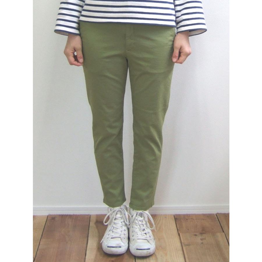 D.M.G ドミンゴ DMG 13-921T 46-1 リラクシングテーパードパンツ ティーグリーン スリムパンツ ストレッチ アンクル丈 iSKO BJORN MadeinJAPAN 日本製 | DOMINGO