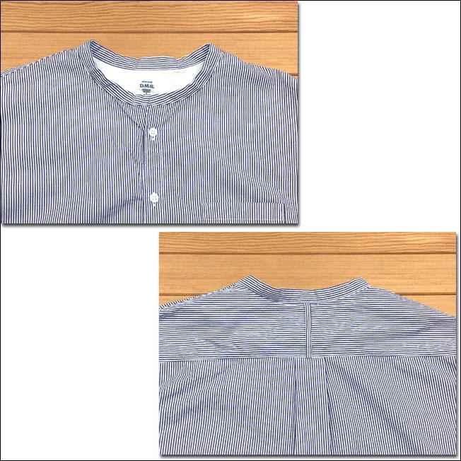 D.M.G 16-554X 29-2 ブロードストライプスタンドカラーチュニック ワンピース シャツワンピース ドミンゴ DMG MadeinJAPAN 日本製 | D.M.G. | 02