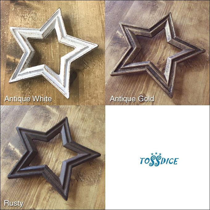 TOSSDICE トスダイス キャストアイアン スタートリベット CASTIRON STAR TRIVET 鍋敷き 壁掛け アンティーク 星 インテリア 雑貨 インダストリアル アヒージョ｜flossy｜02